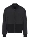 Armani Exchange Logo-patch Bomber Jacket In Black