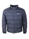 Armani Exchange Blue Polyester Jacket In Blue