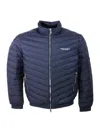 Armani Exchange Blue Polyester Jacket In Blue