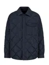 Armani Exchange Quilted Cotton Clothes In Blue