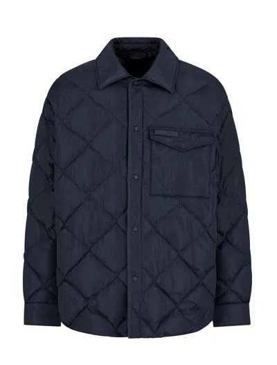 Armani Exchange Coats In Blue