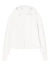Armani Exchange Hooded Cotton Jacket In White