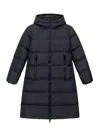 Armani Exchange Hooded Down Jacket In Blue
