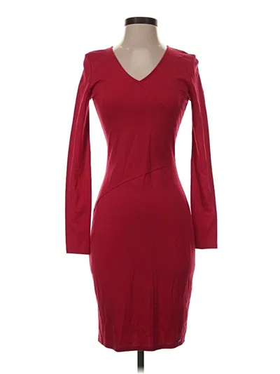 Pre-owned Armani Exchange Cocktail Dress In Burgundy