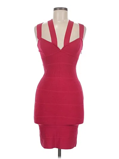 Pre-owned Armani Exchange Cocktail Dress In Burgundy