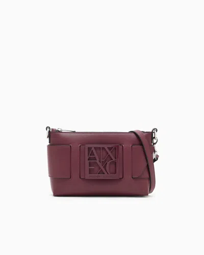 Armani Exchange Color Block Shoulder Bag With Maxi Logo