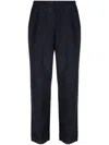 ARMANI EXCHANGE CONCEALED-FRONT FASTENING TROUSERS