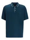 Armani Exchange Contrasting Piping Polo Shirt In Blue