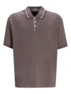 Armani Exchange Contrasting Piping Polo Shirt In Gray
