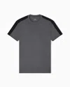 Armani Exchange Contrasting Regular Fit Tape T-shirt In Gray