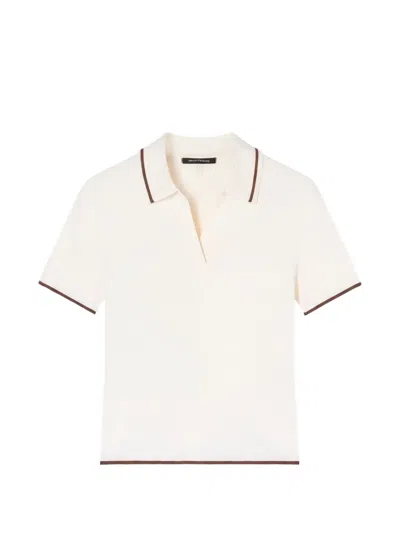 Armani Exchange Contrast-trim Short-sleeve T-shirt In White