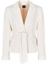 Armani Exchange Corduroy Belted Jacket In White