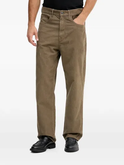Armani Exchange Corduroy Trousers In Brown