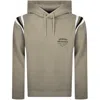 Armani Exchange Cotton Blend Hoodie Beige In Gold