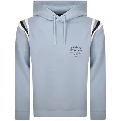 Armani Exchange Cotton Blend Hoodie Blue