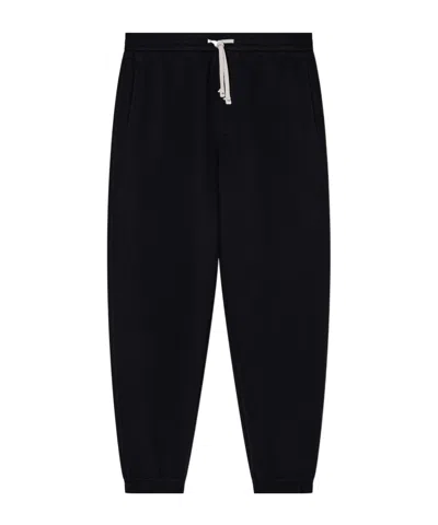 Armani Exchange Cotton-blend Piqué Track Pants In Black