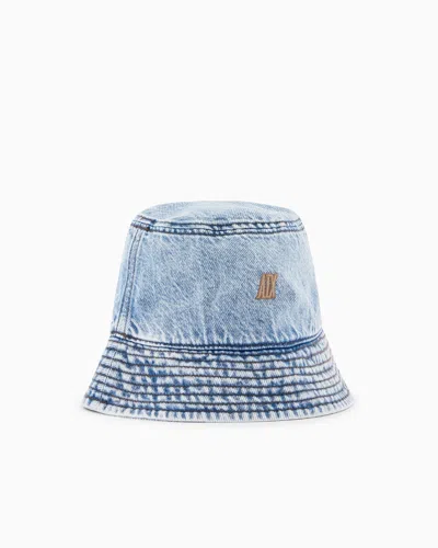 Armani Exchange Cotton Bucket Hat In Blue