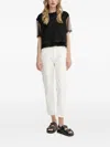 Armani Exchange Cotton-cropp Jeans In White
