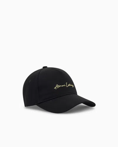Armani Exchange Cotton Hat In Black