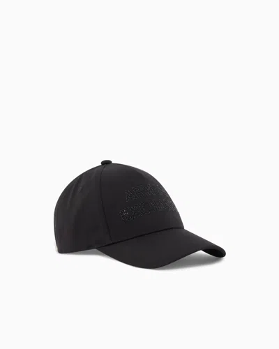 Armani Exchange Cotton Hat In Black