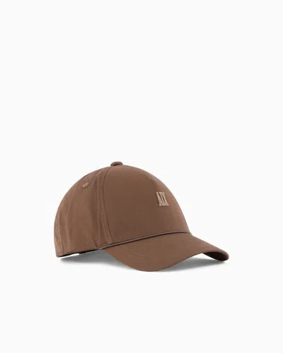 Armani Exchange Cotton Hat In Brown