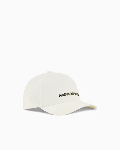 Armani Exchange Cotton Hat In White