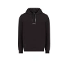 Armani Exchange French Terry Cotton Hoodie With Logo In Black