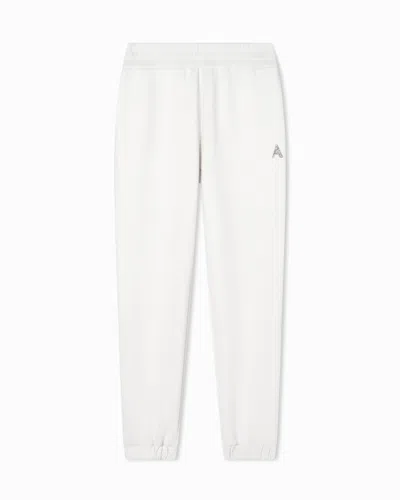 Armani Exchange Cotton Jogger Trousers In White