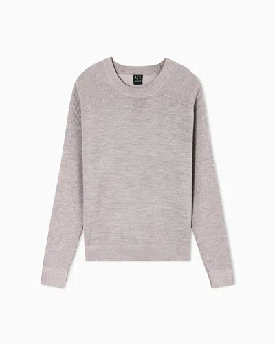 Armani Exchange Cotton Jumpers In Neutral
