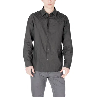 Armani Exchange Black Cotton Shirt In Multi