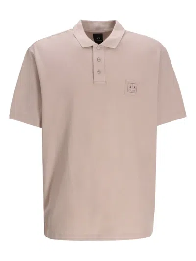Armani Exchange Cotton Polo Shirt In Pink