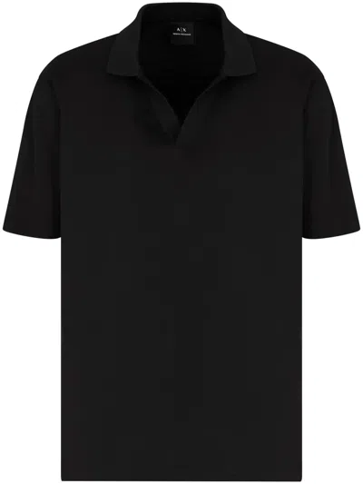 Armani Exchange Klassisches Poloshirt In Schwarz