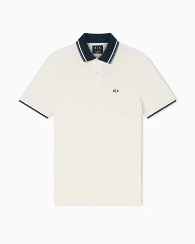Armani Exchange Logo-detail Polo Shirt In White