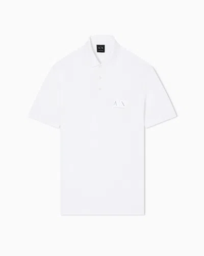 Armani Exchange Cotton Polo Shirt In White