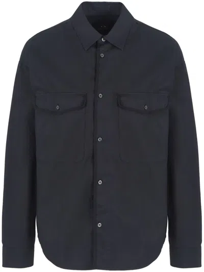 Armani Exchange Cotton Shirt In 黑色