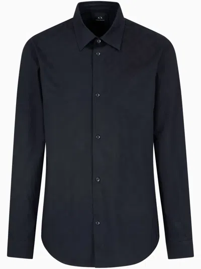 Armani Exchange Cotton Shirt In Blue