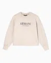 Armani Exchange Cotton Sweatshirt In Neutral