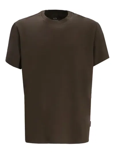 Armani Exchange Cotton T-shirt In Brown