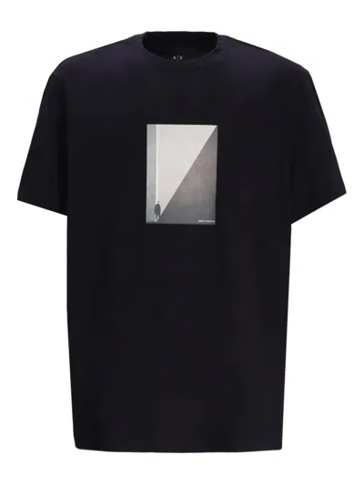 Armani Exchange Cotton T-shirt In Black