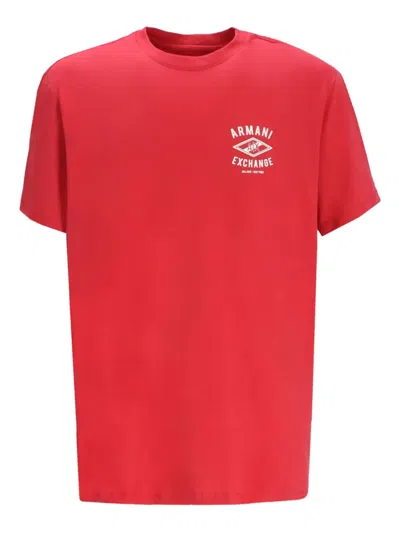 Armani Exchange Cotton T-shirt In Red