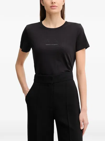 Armani Exchange Cotton T-shirt In Black