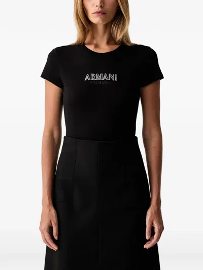Armani Exchange Cotton T-shirt In Black