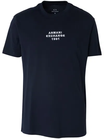 Armani Exchange Cotton T-shirt In Blue