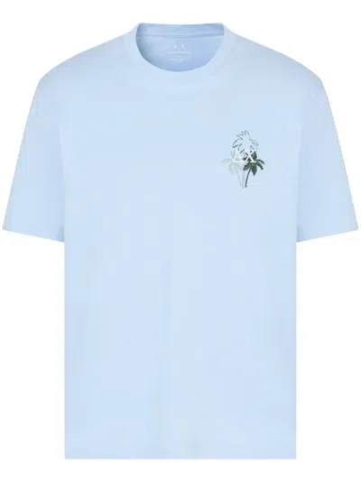 Armani Exchange Cotton T-shirt In Blue