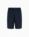 Armani Exchange Mens Milano Edition Cargo Shorts In Navy Blue
