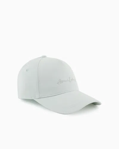 Armani Exchange Cotton Visor Hat In Blue