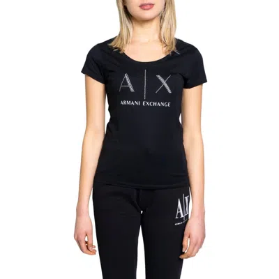Armani Exchange Black Cotton T-shirt