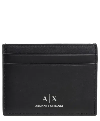 Armani Exchange Credit Card Holder In Black