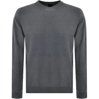 Armani Exchange Crew Neck Knit Jumper Grey