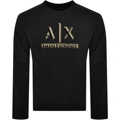 Armani Exchange Crew Neck Logo Sweatshirt Black